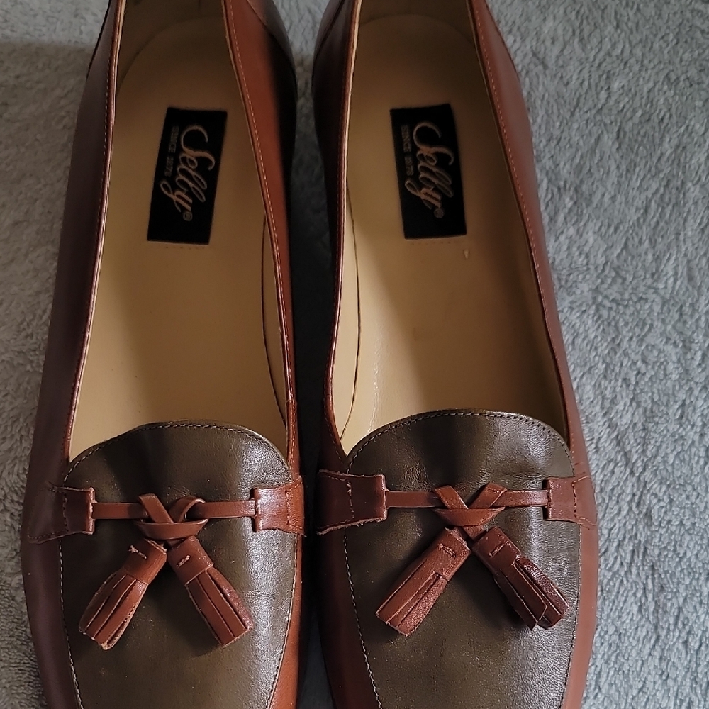 Selby Two-Tone Brown Leather Loafers